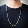 CORRENTE CARTIE ELO ALONGADO (4MM) - 70CM