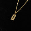CONJUNTO CARTIER CADEADO + PINGENTE PLACA CRUZ VAZADA