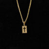 CONJUNTO CARTIER CADEADO + PINGENTE PLACA CRUZ VAZADA - Imagem 2