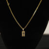 CONJUNTO PIESTRINE + PINGENTE PLACA CRUZ VAZADA