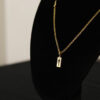 CONJUNTO PIESTRINE + PINGENTE PLACA CRUZ VAZADA - Imagem 2