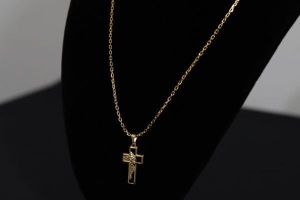 CONJUNTO CARTIER CADEADO + PINGENTE CRUZ FACE DE CRISTO