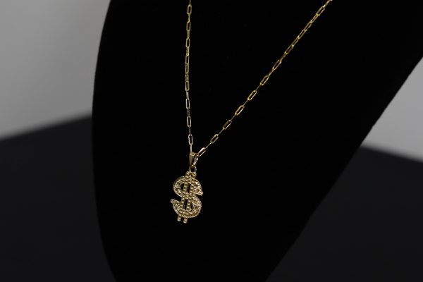 CONJUNTO CARTIER 2MM + PINGENTE CIFRÃO