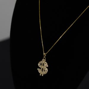 CONJUNTO VENEZIANA + PINGENTE CIFRÃO