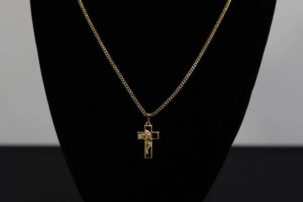CONJUNTO GRUMET 3MM + PINGENTE CRUZ FACE DE CRISTO - Image 3