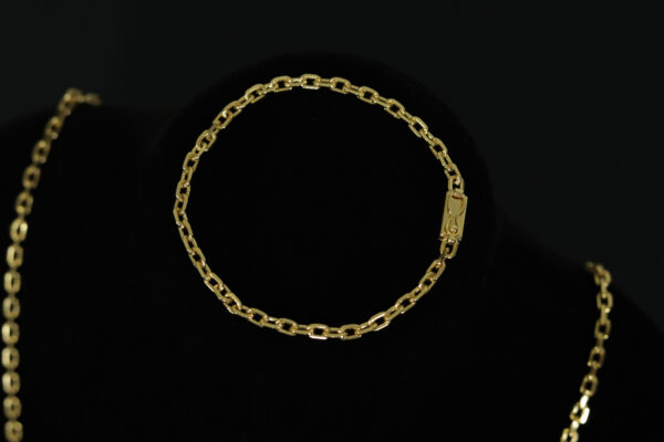 KIT CORRENTE E PULSEIRA CARTIER CADEADO ( 4MM ) - Image 2