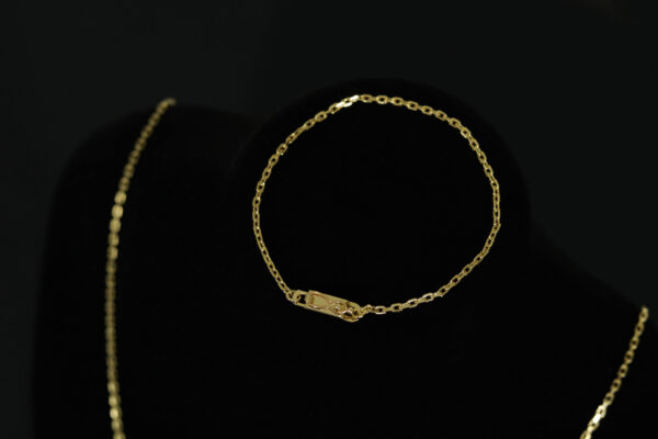 KIT CORRENTE E PULSEIRA CARTIER CADEADO ( 2MM ) - Image 2