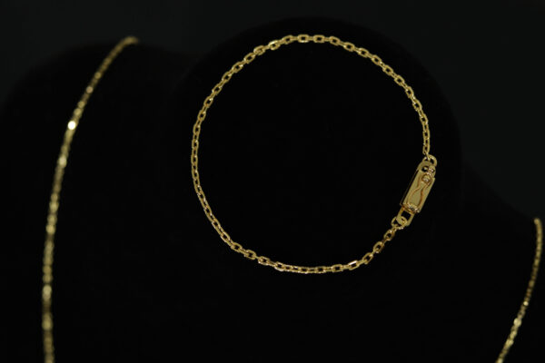 KIT CORRENTE CARTIER ELO CHAPADO E PULSEIRA CARTIER CADEADO - Image 2