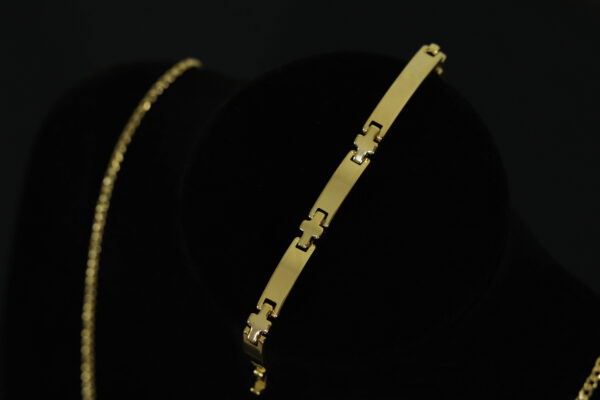 KIT BRUNO GARCIA - CORRENTE GRUMET E BRACELETE CRUZ - Image 3
