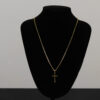 CONJUNTO CARTIER CADEADO + PINGENTE CRUZ PALITO - Imagem 2