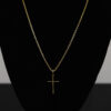 CONJUNTO CARTIER CADEADO + PINGENTE CRUZ PALITO - Imagem 3