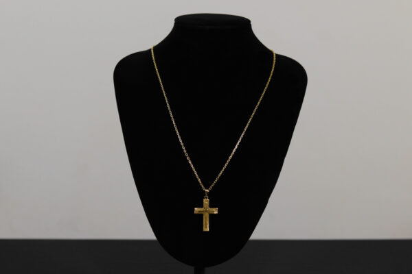 CONJUNTO CARTIER CADEADO + PINGENTE CRUZ ALTO RELEVO - Image 2