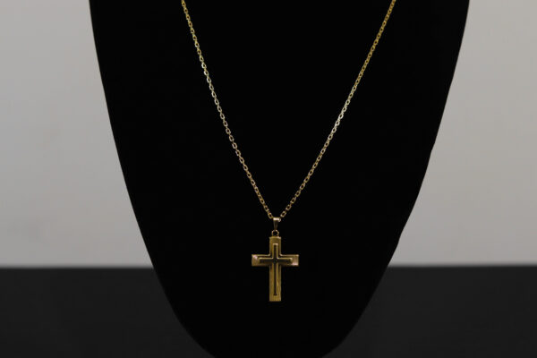 CONJUNTO CARTIER CADEADO + PINGENTE CRUZ ALTO RELEVO - Image 3