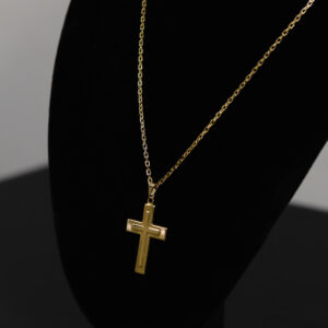 CONJUNTO CARTIER CADEADO + PINGENTE CRUZ ALTO RELEVO