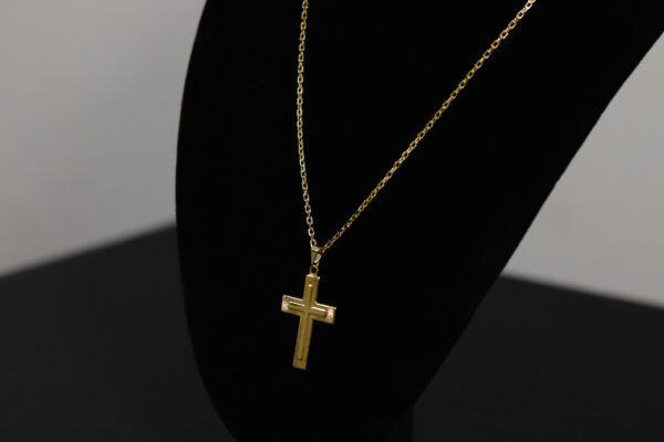 CONJUNTO CARTIER CADEADO + PINGENTE CRUZ ALTO RELEVO
