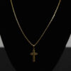 CONJUNTO CARTIER CADEADO + PINGENTE CRUZ VAZADA - Imagem 3