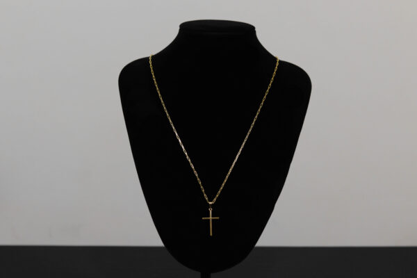 CONJUNTO CORRENTE CARTIER 2MM + PINGENTE CRUZ PALITO - Image 2