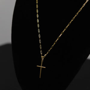 CONJUNTO CORRENTE CARTIER 2MM + PINGENTE CRUZ PALITO