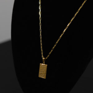 CONJUNTO CARTIER 2MM + PINGENTE O SENHOR É MEU PASTOR