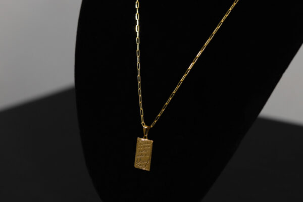 CONJUNTO CARTIER 2MM + PINGENTE O SENHOR É MEU PASTOR
