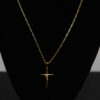CONJUNTO CARTIER (2MM) + PINGENTE CRUZ TRANÇADA - Imagem 3