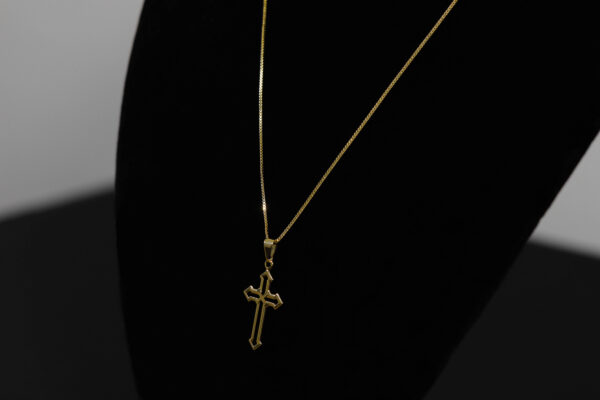 CONJUNTO VENEZIANA + PINGENTE CRUZ VAZADA