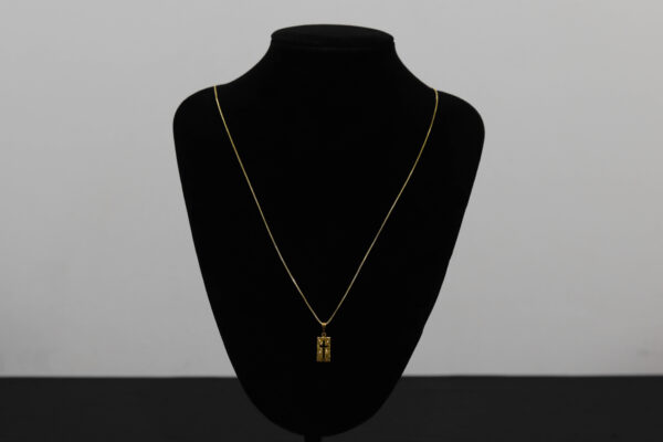 CONJUNTO VENEZIANA + PINGENTE PLACA CRUZ VAZADA - Image 2
