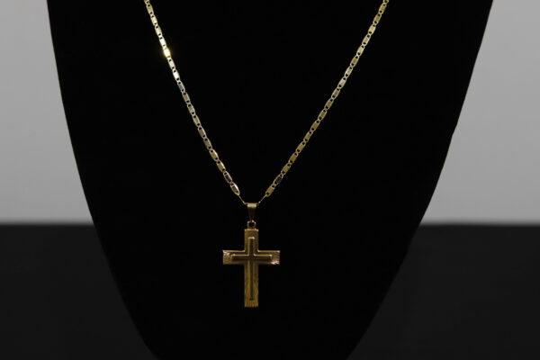 CONJUNTO PIESTRINE PREMIUM + PINGENTE CRUZ ALTO RELEVO - Image 3
