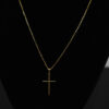 CONJUNTO CARTIER ELO CHAPADO + PINGENTE CRUZ PALITO - Imagem 3