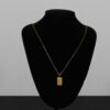 CONJUNTO CARTIER ELO CHAPADO + PINGENTE O SENHOR É MEU PASTOR - Imagem 2