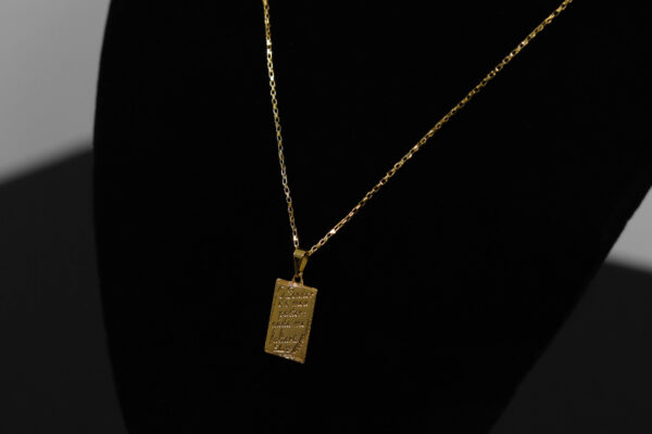 CONJUNTO CARTIER ELO CHAPADO + PINGENTE O SENHOR É MEU PASTOR
