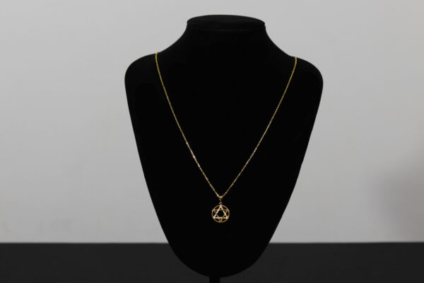CONJUNTO CORRENTE CARTIER ELO CHAPADO + PINGENTE ESTRELA DE DAVI. - Image 2