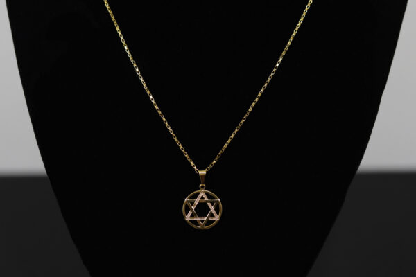 CONJUNTO CORRENTE CARTIER ELO CHAPADO + PINGENTE ESTRELA DE DAVI. - Image 3