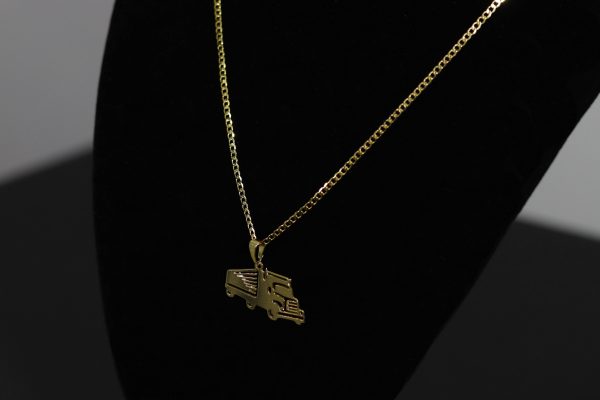 CONJUNTO CORRENTE GRUMET(3MM) + PINGENTE CAMINHÃO BRUNO GARCIA
