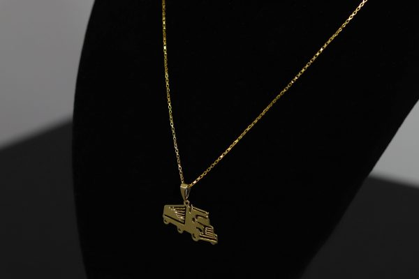 CONJUNTO CORRENTE CARTIER ELO CHAPADO + PINGENTE CAMINHÃO BRUNO GARCIA